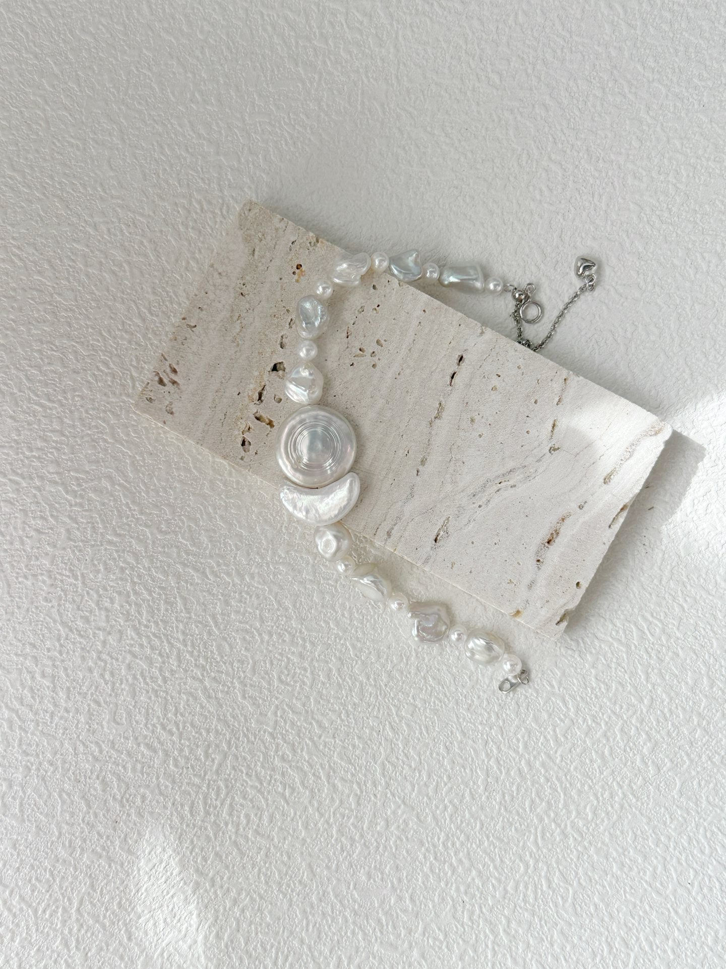 Handmade Moon & Sun Baroque Pearl Bracelet